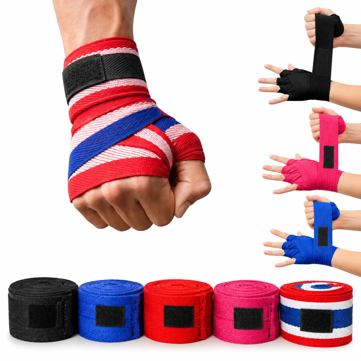 Bandagem Tailandesa Profissional 3 Metros  para Boxe e Muay Thai