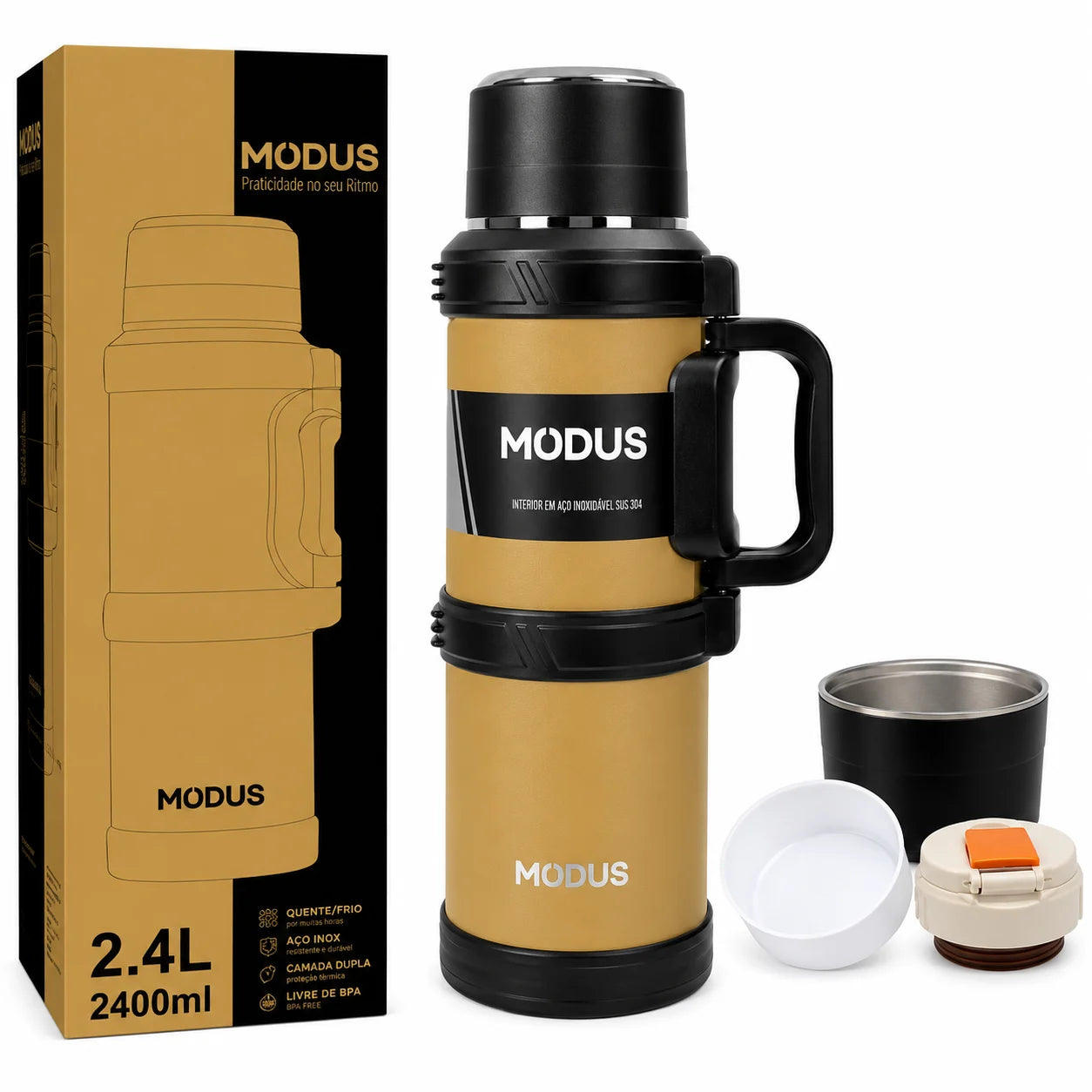 Garrafa Térmica com Aço Inoxidável MODUS 2400mL