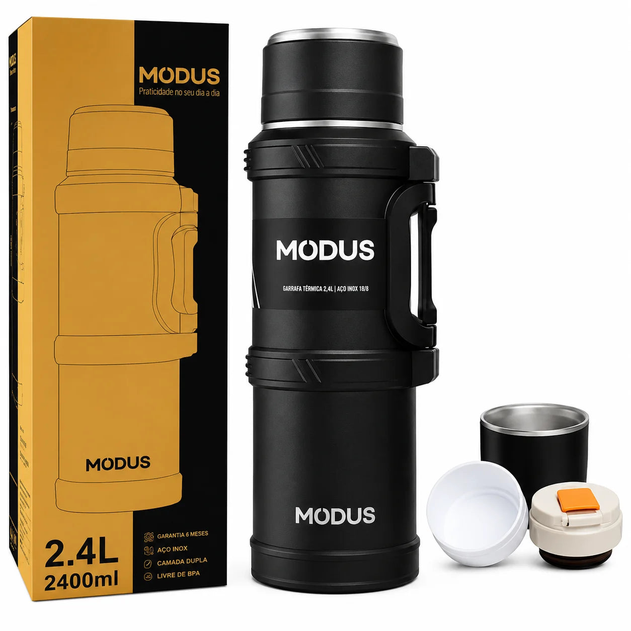 Garrafa Térmica com Aço Inoxidável MODUS 2400mL