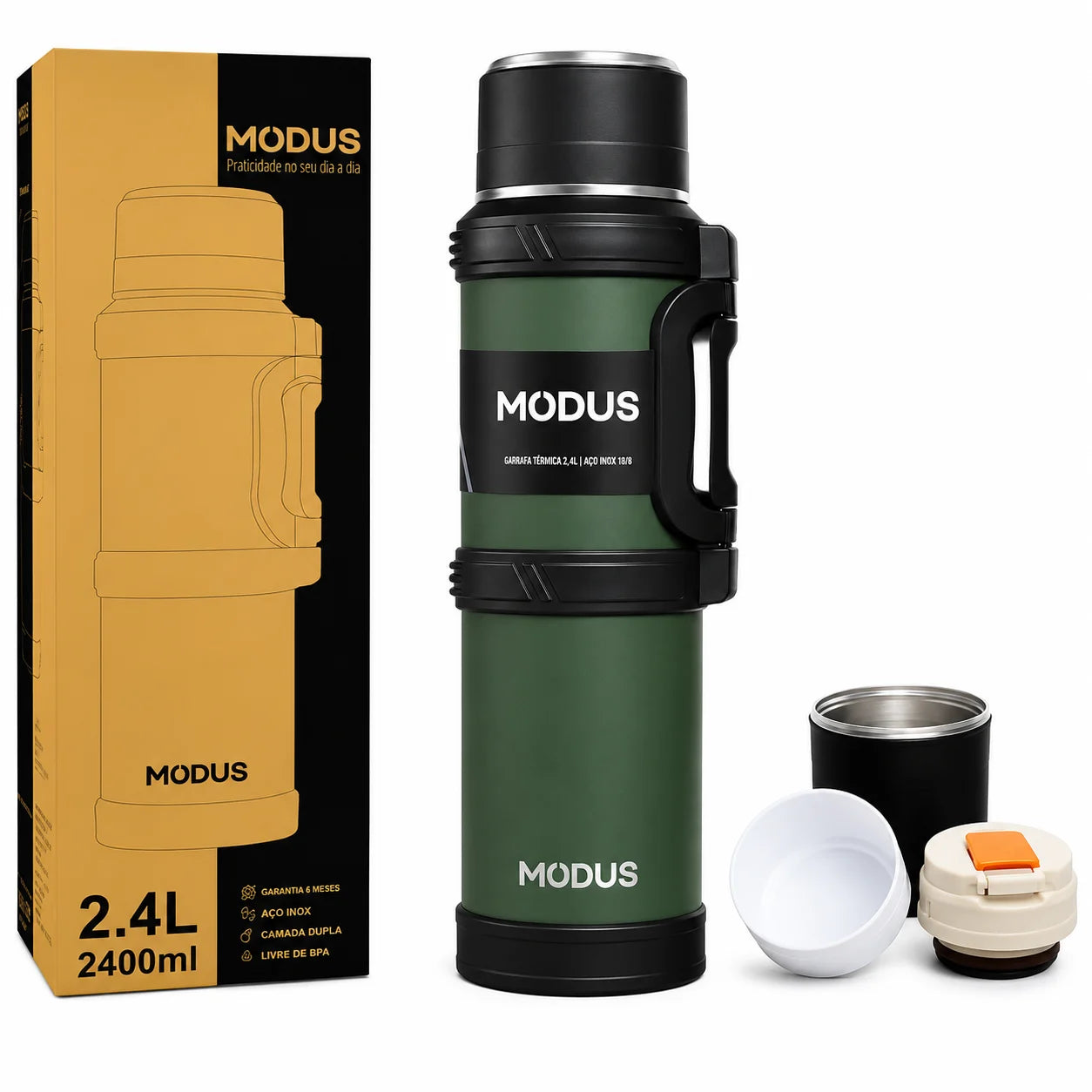 Garrafa Térmica com Aço Inoxidável MODUS 2400mL