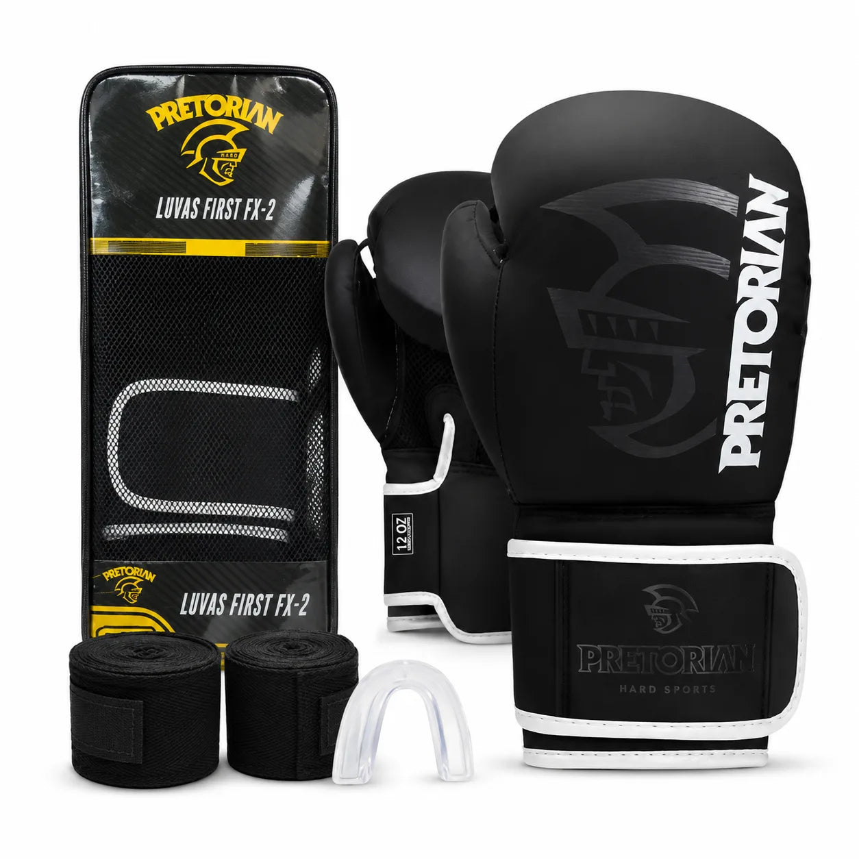 Kit Muay Thai e Boxe | Luva + Bandagem 3m + Protetor Bucal + Bolsa