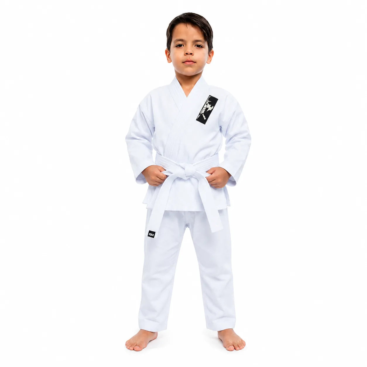 Kimono Infantil Jiu-Jitsu 100% Algodão com Faixa Branca