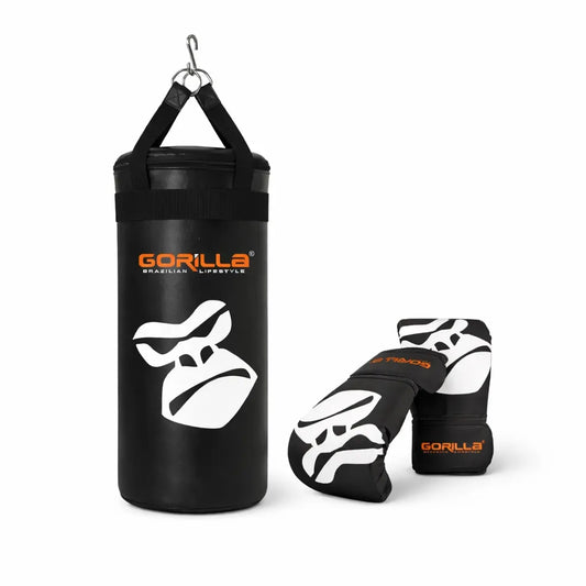 Kit Infantil Boxe Child Monkey Gorilla com Saco de Pancada e Luvas | 4 a 10 Anos