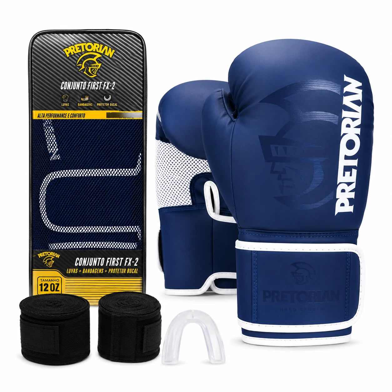 luva-luta-cores-azul-branco-protetor bucal-bandagem